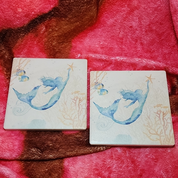Thirstystone 2 Piece Under The Sea Mermaid Coaster Set - Picture 7 of 8
